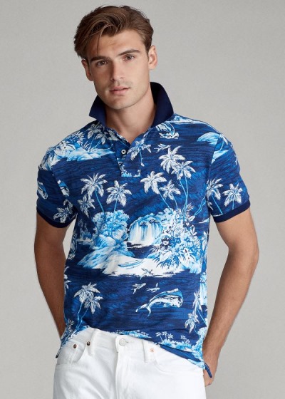 Polo Ralph Lauren Classic Fit Tropical Mesh Polo Herre Danmark (TVUWZ5729)